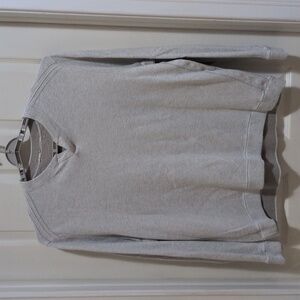 Tommy Bahama Men's Long Sleeve Flipview Abaco Split Neck T-Shirt Gray Size 3XL